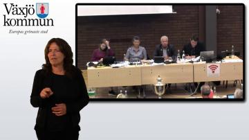 Växjö kommunfullmäktige 2019-06-12 (teckentolkad)